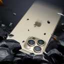 2 Pack Sapphire Glass iPhone 13 Pro Max/13 Pro Camera Lens Protector [9H+ Military-Grade] iPhone 13 Pro Max Camera Cover Lens Protectors, Anti-Scratch, HD Clear, Case Friendly - Gold