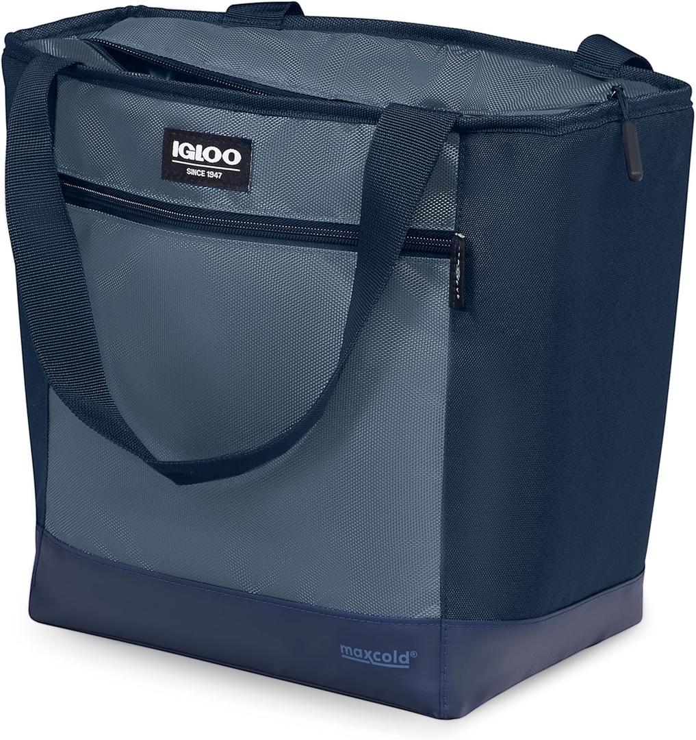 Igloo MaxCold Soft Coolers, Insulated Soft Sided Cooler Bag, Foldable Reusable & Leak Proof Food Grocery Bag, Portable Travel Cooler, Can Count: 16