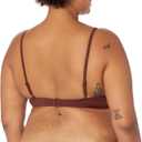 Amazon Essentials Womens Light-Support Classic Bikini Swimsuit Top (Medium, Deep Brown)