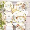 EQOREIIN 60 Pack Small Thank You Gift Bags with Handles 5.5 x 2.4 x 4.7 Inches Mini White Gift Bags with Bow Ribbon Tiny Party Favor Bag Bulk for Easter Mother's Day Baby Shower Wedding (White)