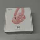 Picun B8 Headphones Wireless Bluetooth, 120H Bluetooth Headphone Over Ear with 3EQ Music Modes, Hands-Free Calls, Deep Bass Headphones for Travel Home Office Cellphone PC (Pink)