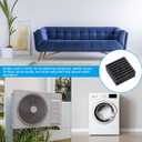 PATIKIL Rubber Anti-Vibration Pads, 4 Pcs Vibration Isolation Mats with Hole 3" x 3" x 1.2" for HVAC, Air Conditioner, Air Compressor, Washer, Dryer, Black