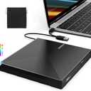 External CD DVD +/-RW Drive USB 3.0 Type C Portable CD/DVD Player Burner Reader Writer Optical CD ROM Disk Drive for Laptop Desktop PC iMac MacBook Pro/Air Windows 11/10/8/7/XP Linux Mac OS