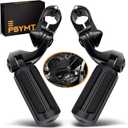 PBYMT Highway Pegs Short Angled 304 Stainless Steel, Highway Footpegs Footrest Fit For 1''&1.25''(25/32mm) Crash Bars Compatible with Harley Davidson Touring Black