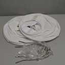 White Lamp Shades Set of 2, Bell Lamp Shades 6"Top x 13"Bottom x 10"High, Medium Shade Replacement Fabric Natural Linen Hand Crafted(Spider Fitter), Harp Holders Included, Easy Assembly Required