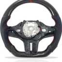 Car steering wheel carbon fiber For BMW G20 M340i G80 M3 G82 M4 G21 G22 G23 G26 M2 G87 G42 M240i M440i 3 4 series steering wheel carbon fiber (Red stripes/heating)