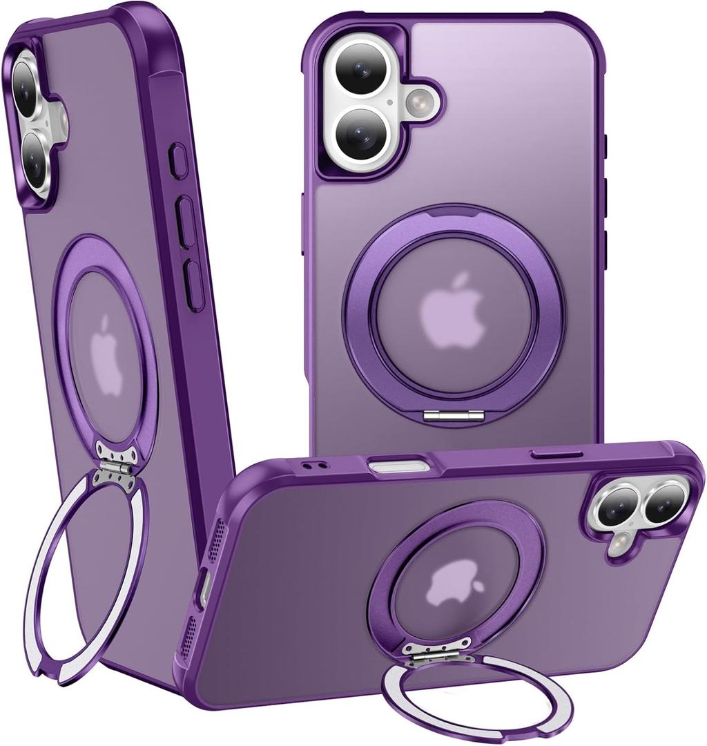 360 Magnetic Swivel Ring for iPhone 17 case, Purple