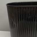 Bathroom Trash Can with Lid 3.1 Gallon Narrow Trash Can Small Plastic Trash Bin 12 Liter Rectangular Plastic Garbage Can with Press Type Lid for Bedroom Bathroom (Blackwhite)