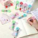Sayglossy 24 Sets Donuts Pens Gift Bulk, 4-in-1 Funny Multicolor Ballpoint Pen with Positive Cards for Teacher Coworker Employe Appreciation Office Gift