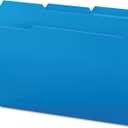 Smead Poly File Folder, 1/3-Cut Tab, Letter Size, Blue, 24 per Box (10503)