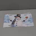 Winter Christmas Snowman Decorative License Plate, Vanity Tag, Metal License Plate, Aluminum Novelty License Plate Home Decor for Men/Women/Boy/Girls 6 X 12 Inch (4 Holes)