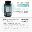 Freshfield Omega 3, DHA Supplements, Algae Oil, Vegan Omega, Ocean Saving Fish Oil Replacement, Sustainably Sourced, Highest Levels of DHA per Capsule, w/DPA (180 Count (Pack of 1))