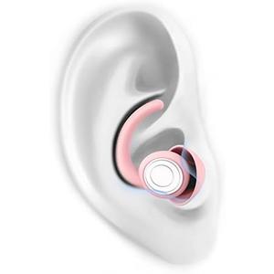 Ear Plugs for Sleeping - Noise Reduction Soft Silicone Earplugs, 2 Pairs Reusable Hearing Protection Earplugs for Noise Sensitivity, Sleep,Snore,Travel, Sound Reduction Noise Cancelling - Pink