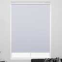KALYSIE Cordless Roller Shades 100% Blackout Blinds for Windows and Doors, Pull Down Room Darkening Window Shades, Easy to Install for Home and Office, White, Fixed 75 Inches High, 29 Inches Width