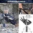 KingCamp Hammock Chair with Footrest Heavy Duty Swinging Rocking Camping Chairs for Adults up to 400lbs, Folding Portable Oversized Rocker with Cup Holder & Pillow for Outdoor Beach Lawn RV Sports