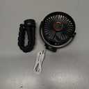 Portable Stroller Mini Fan, Small Rechargeable Personal Fan, Baby Travel Essentials for Wagon, Car Seat, Treadmill, Battery Powered Biking Gear Accessories, 360° Rotation, 3-Speed, Display, Black