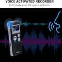 Digital Voice Recorders 8GB Audio Recorder Voice Activated Recorder for Lectures, Meetings, Interviews Recording Device with Microphone USB Cable, MP3 Player (8GB)