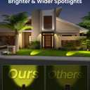 MEIKEE 7W LED Landscape Lights, 12V/24V Low Voltage Landscape Lighting IP66 Outdoor Spotlights Warm White Garden Lights with Connectors for Pathway Yard Patio 12 Pack
