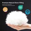 Feather Down Fiber Comforter Oversize King Size,Hotel Style Bedding Comforter,750+ Fill Power,1200TC,100% Organic Cotton Fabric,All Season White Duvet Insert with 8 Corner Tabs