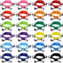 24 Pcs Wrist Band Jingle Bells, 12 Colors Band Wrist Bells Ankle Bells, Adjustable Musical Hand Bells Jingle Bell Bracelets for Kids, Rhythm Instrument Percussion Christmas Party Favors