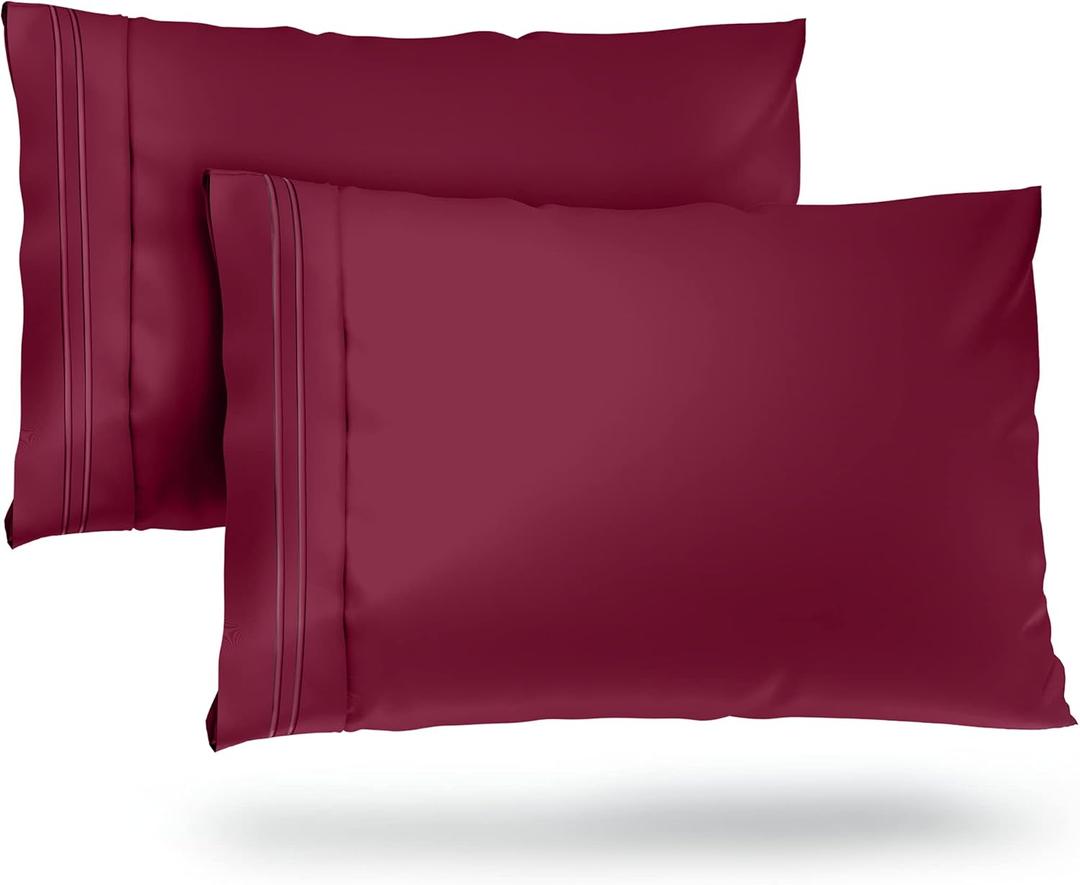 Cosy House Collection Everyday 1500 Series Pillowcases - Bedroom Essentials - Luxury Hotel Quality - Silky Soft & Smooth - Gentle & Skin Friendly - Set of 2 (Standard, Fuchsia) Cosy House Collection Everyday 1500 Series Pillowcases - Bedroom Essentials - Luxury Hotel Quality - Silky Soft & Smooth - Gentle & Skin Friendly - Set of 2 (Standard, Fuchsia)