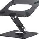 BESIGN LSX7 Laptop Stand with 360 Rotating Base, Ergonomic Adjustable Notebook Stand, Riser Holder Computer Stand Compatible with Air, Pro, Dell, HP, Lenovo More 10-15.6" Laptops (Black)