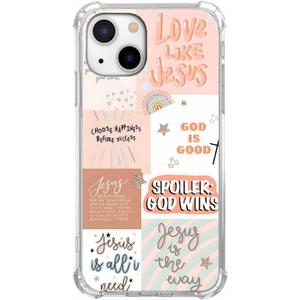 Boho Jesus Collage Case for iPhone 15,Christian Quote Bible Verse Pattern,Soft TPU Protective Cover Case Compatible with iPhone 15