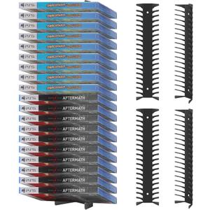 Video Game Storage Wall Mount - 4PCS Heavy-Duty Metal Game Case Holder Media Storage Shelves for PS, Xbox, DVD, Switch Game Organizer Display Stand, Holds up to 76