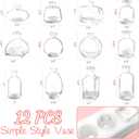 Bud Vases Set of 12, Clear Glass Bud Vase in Bulk, Small Vases for Centerpiece Mini Modern Flower Vase Transparent, Wedding Party Table Home Decor