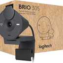 Logitech Brio 305 Full HD 1080P Webcam with Privacy Shutter, Mono Noise Reduction Mics, Works with Zoom, Microsoft Teams, Google Meet, Nintendo Switch 2’s New GameChat Mode, Auto Light Correction