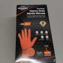TitanFlex Heavy Duty Industrial Orange Nitrile Gloves, 8mil, Gloves Disposable Latex Free with Raised Diamond Texture Grip, Powder Free, Rubber Glove, Mechanic Gloves,100ct Box (Large)