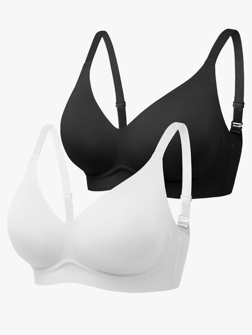 Jelly Bras for Women - XL Seamless Wireless Padded Bralette with Support, Comfy Everyday T-Shirt Bra No Underwire