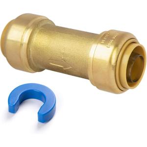 JUWO 3/4" Push to Connect Check Valve for PEX, Copper, CPVC Pipe, Brass Plumbing Fitting with Upgraded Stiffener (1 Pack)