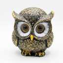 Vintage Style Gold and Black Decorative Owl Figurine for Home Decor
