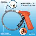 Pistol Grip Grabber Claw, Drain Clog Pickup Snake, Remove Hair and Clogs from Sink, Shower, Tub, Toilet Drains, 2-Ft