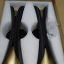 Tubicen Modern Wall Sconces Set of 2 Up and Down Wall Lights Indoor Dimmable Mid Century Modern Black and Gold Wall Sconces for Bedroom Living Room Home Theater Hardwired 15.7" H