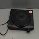 Elite Gourmet ESB-301BF# Countertop Single Cast Iron Burner, 1000 Watts Electric Hot Plate, Temperature Controls, Power Indicator Lights, Easy to Clean, Black