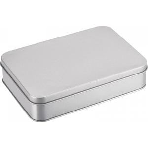 uxcell Metal Tin Box, 6.3" x 4.33" x 1.38" Rectangular Empty Tinplate Containers with Lids, Silver Tone, for Home Organizer, Candles, Gifts, Car Keys, Crafts Storage