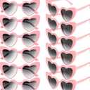 Flutesan 12 Pair Heart Sunglasses Bulk Bachelorette Sunglasses Heart Shaped Eyeglasses Party Favor for Women Summer Holiday