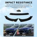 Front Bumper Lip Compatible with Kia K5 GT-Line 2020-2025,3 PCS Gloss Black Front Splitter