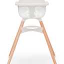 Lalo The Chair Convertible 3-in-1 High Chair for Babies & Toddlers, Dishwasher Safe Tray, Adjustable Footrest, Coconut