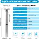 IRONWALLS Panic Bars for Exit Doors With Handle 2-Pack, 27.5" Commercial Push Bar Device With Exterior Lever, Stainless Steel Emergency Bar for 27.5"-41" Doors