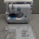 Sewing Machine for Beginners - Portable Electric Hand Mini Sewing Machine 12 Built-In Stitches with 2 Speed Foot Pedal Small Handheld Maquina de Coser Blue