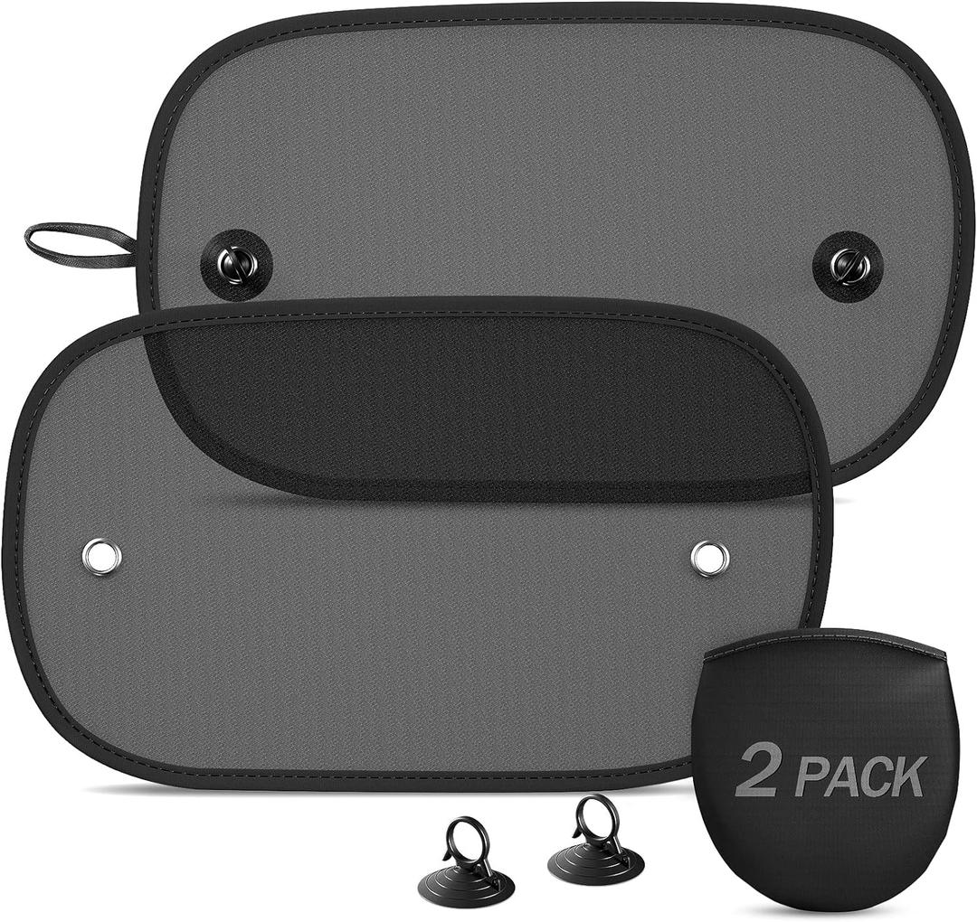 Car Sun Shade, 2 Pack Window Shade for Baby Universal Cling Sunshade for Side Window Sun Glare and UV Protection for Kids/Adults/Pets - 20''x12'' Fits 98% Cars(Suction Cup Stick) (Black:M) Car Sun Shade, 2 Pack Window Shade for Baby Universal Cling Sunshade for Side Window Sun Glare and UV Protection for Kids/Adults/Pets - 20''x12'' Fits 98% Cars(Suction Cup Stick) (Black:M)