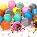 Easter Confetti Eggs, Cascarones Colorful Confetti Filled (Pack of 3 - Total 36 eggs)