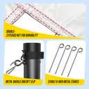Badminton Set for Backyard, Outdoor Badminton Net with Anti-Sag Design, 4 Professional Badminton Rackets, 4 Shuttlecocks and Carry Bag for Lawn or Beach