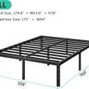 HLIPHA Metal Platform Bed Frame 12 Inch Tall,No Box Spring Needed,Full Size Bed with Heavy Duty Strong Support Slats,Easy to Assemble,Black