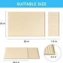 Golener Silicone Coffee Mat Set - 24" x 16" Coffee Bar Mat for Countertop, Kitchen Station Pad Accessories Fit Under Cafe Maker Espresso Machine, Dish Drying Mat, Heat Resistant Kitchen Pad, Beige