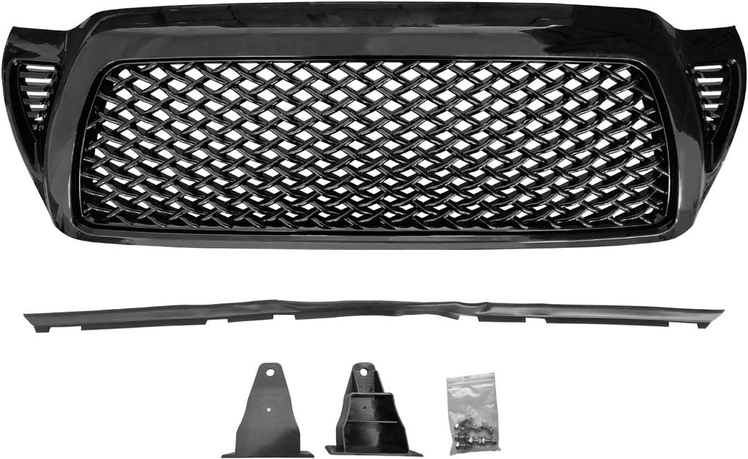 Glossy Black Front Bumper Grille For Toyota Tacoma 2005-2011
