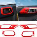 RAZPOY Inner Door Handle Cover Trim Compatible with 2021-2025 Ford Bronco Interior Accessories, Red